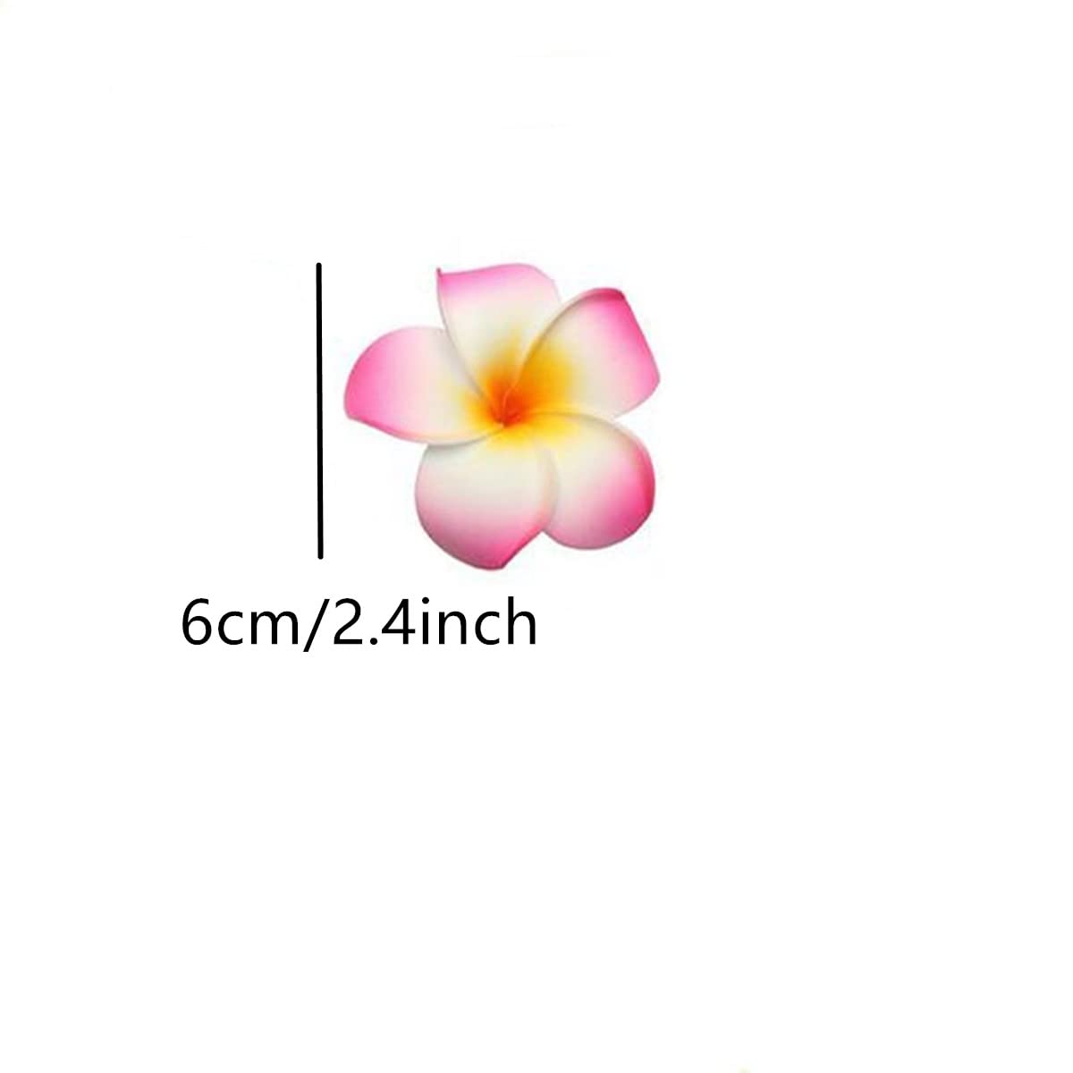 12PCS Hawaiian Plumeria Flower Hair Clips - Bohemian Foam Hair Accessories for Women, Bridal Wedding Party & Beach Vacation (Rose Red) | Perfect for Summer Outfits, Tropical Vacations & Boho Fashion Styles