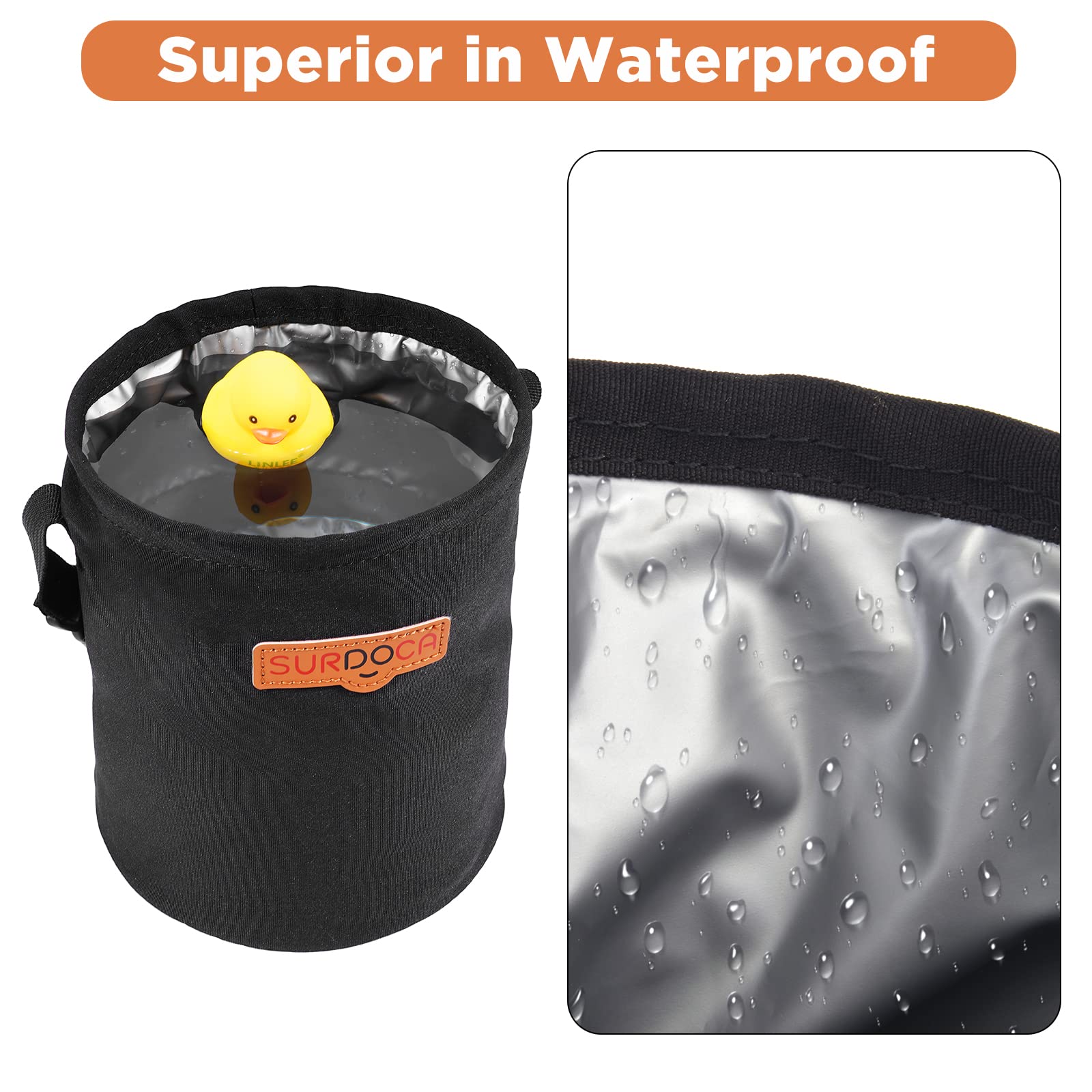 Foldable Waterproof Car Trash Can - Portable Hanging Garbage Bin for Vehicle Organizer & Storage | Perfect for Road Trips, Camping & Office Use