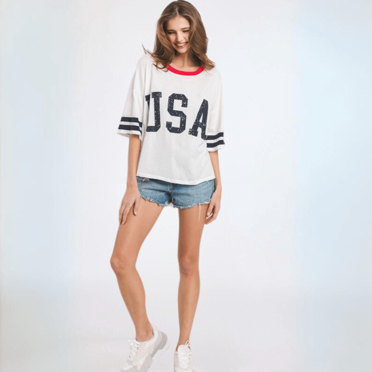 Premium Cotton USA Graphic Raglan T-Shirt - Made in USA - Comfortable & Stylish for Casual Wear, Gym & Everyday Outfits