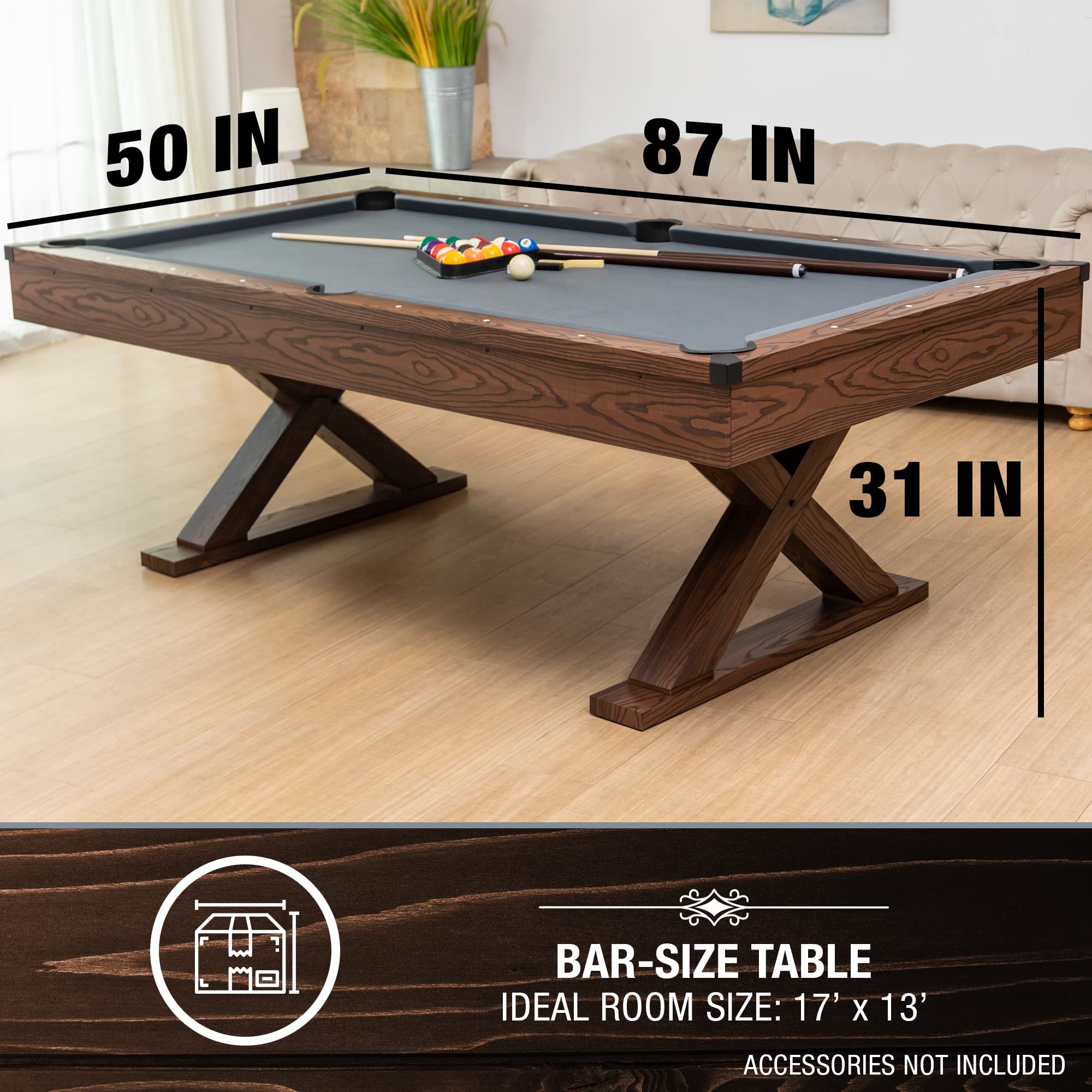 EastPoint Sports Dunhill Bar-Size Billiard Pool Table - Premium 7ft Game Table for Home, Game Room, Basement, Man Cave & Garage | Perfect for Family Entertainment & Social Gatherings