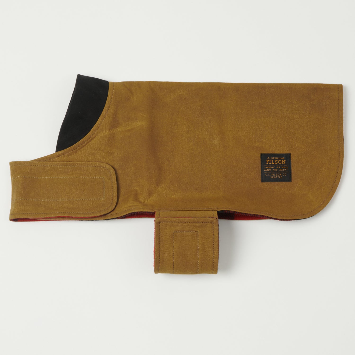 Filson Shelter Cloth Dog Coat - Waterproof & Durable Dark Tan Winter Jacket for Medium & Large Dogs - Perfect for Outdoor Adventures, Hiking & Cold Weather Protection