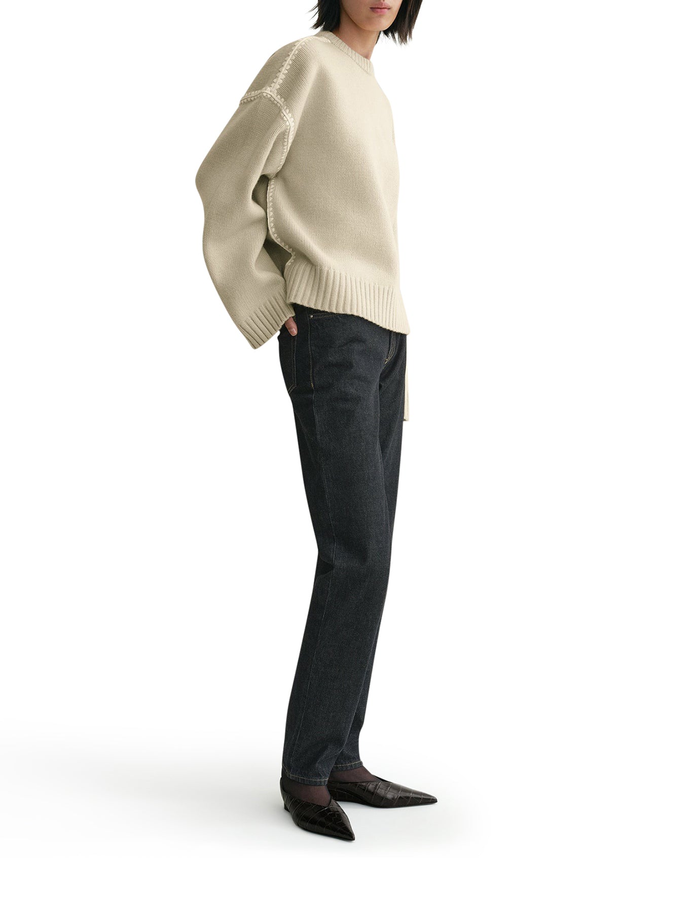 Luxury Embroidered Wool Cashmere Knit Sweater - Soft & Warm Winter Pullover for Women - Perfect for Holidays, Office & Casual Outfits