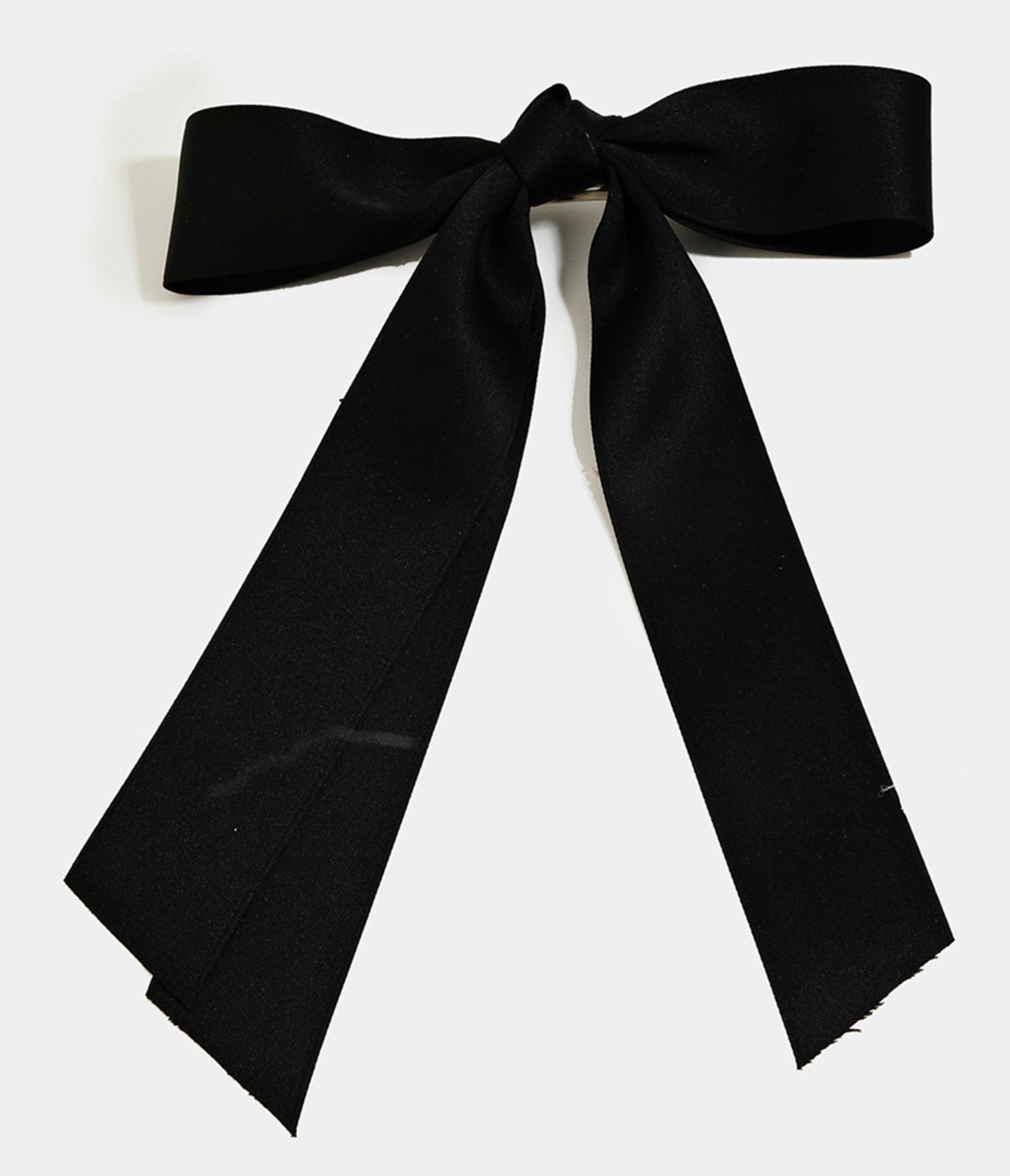Elegant Black Satin Ribbon Bow Hair Clip for Women - Perfect for Weddings, Parties & Everyday Style