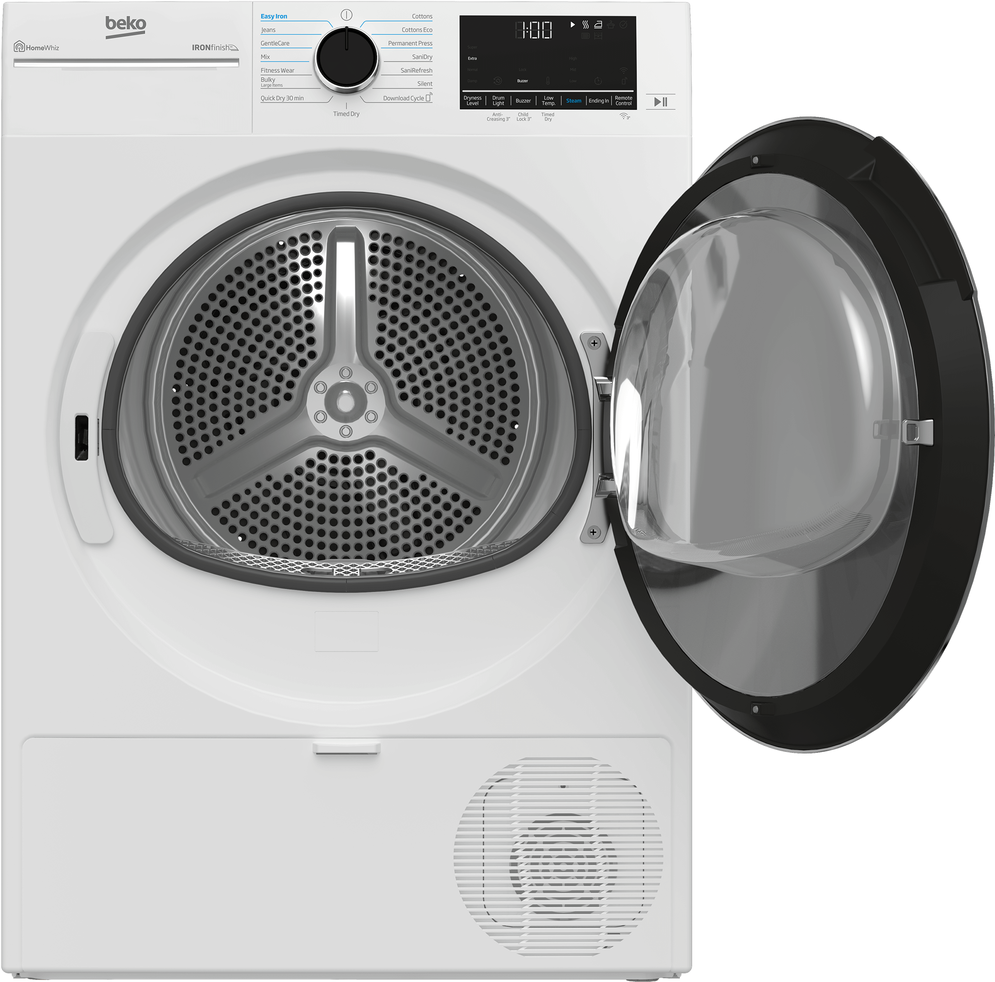 Beko HPD24414W2 24 Inch Heat Pump Ventless Front Load Dryer - Energy Efficient Laundry Solution for Apartments & Small Spaces