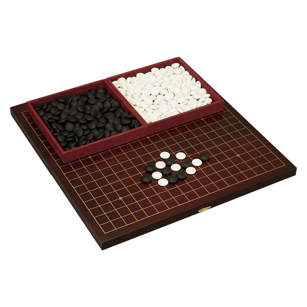 Premium Classic Go Chess Game Set with Double Tray & Collapsible MDF Board - Strategy Board Game for Kids, Teens & Adults - Perfect for Family Game Nights, Gifts & Educational Play