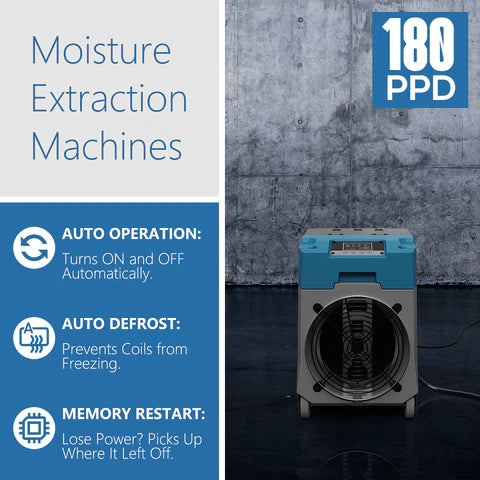 AlorAir LGR 850 180 PPD Commercial Dehumidifier with Built-in Pump - 28 Gallons/Day High Capacity for Basements, Warehouses & Large Spaces