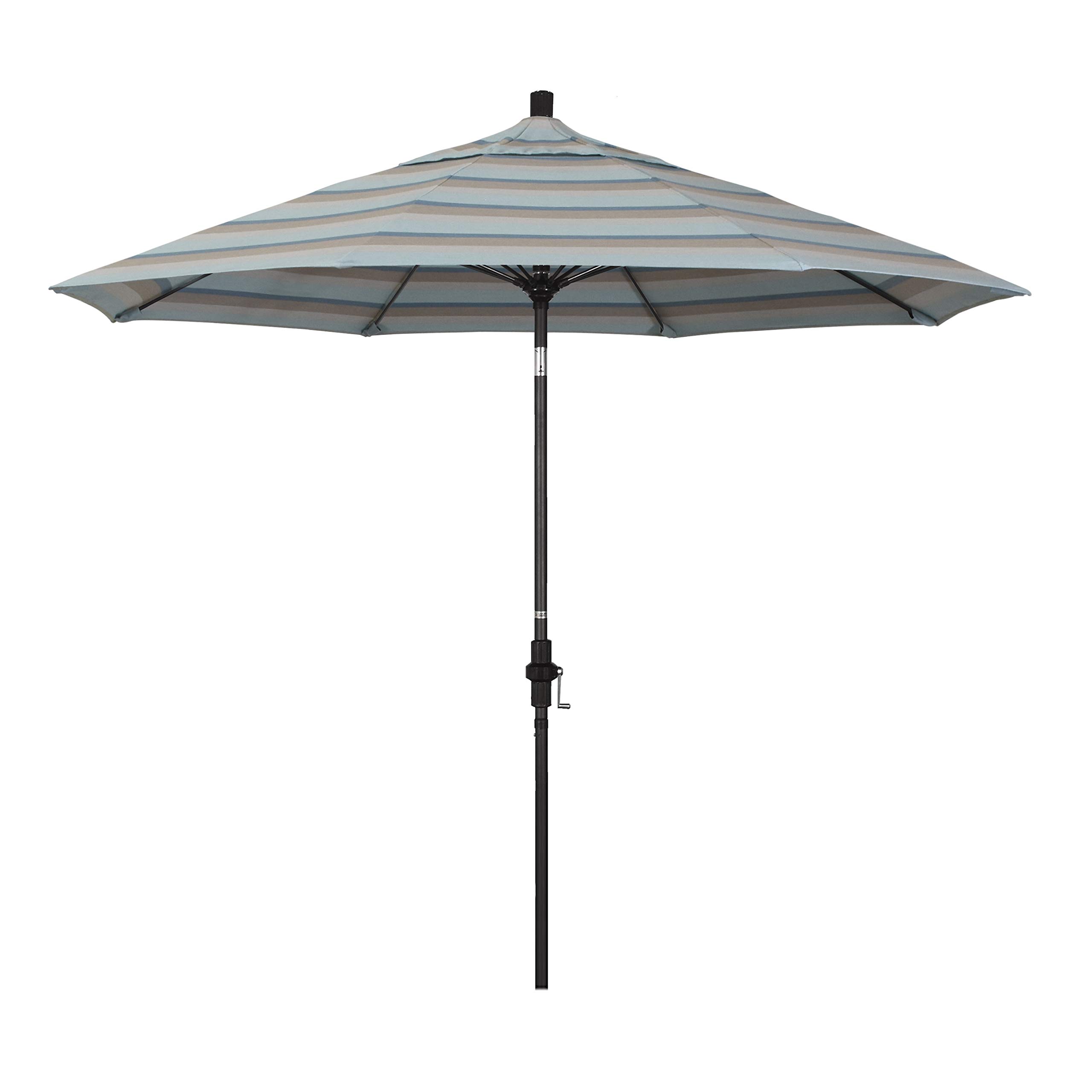 California Umbrella 9' Round Outdoor Patio Umbrella with Aluminum Pole & Fiberglass Ribs - Perfect for Backyard, Poolside, and Garden Shade