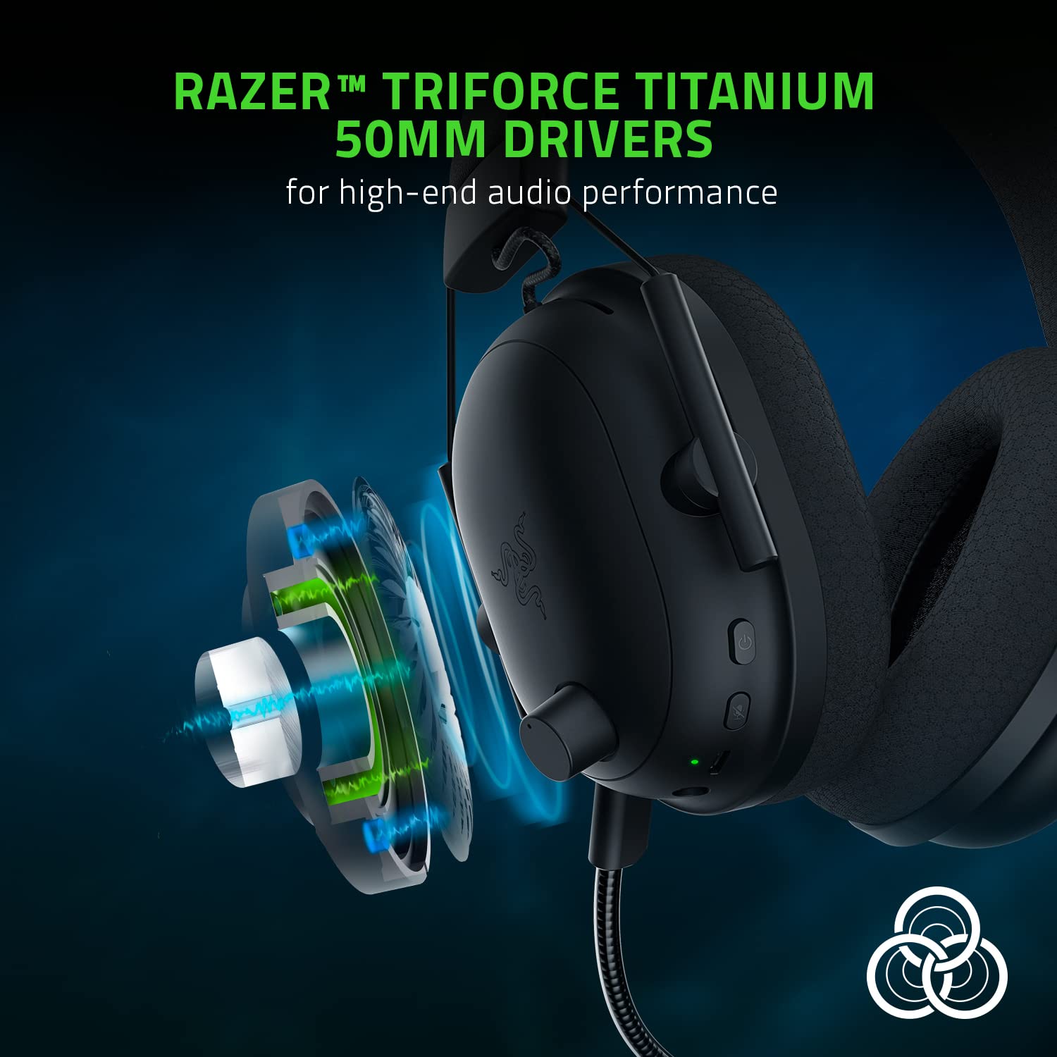 Razer BlackShark V2 Pro Wireless Gaming Headset with THX 7.1 Spatial Audio - 50mm Titanium Drivers - Detachable Noise-Cancelling Mic - Compatible with PC, PS5, PS4, Nintendo Switch - Perfect for Competitive Gaming & Esports (Black)