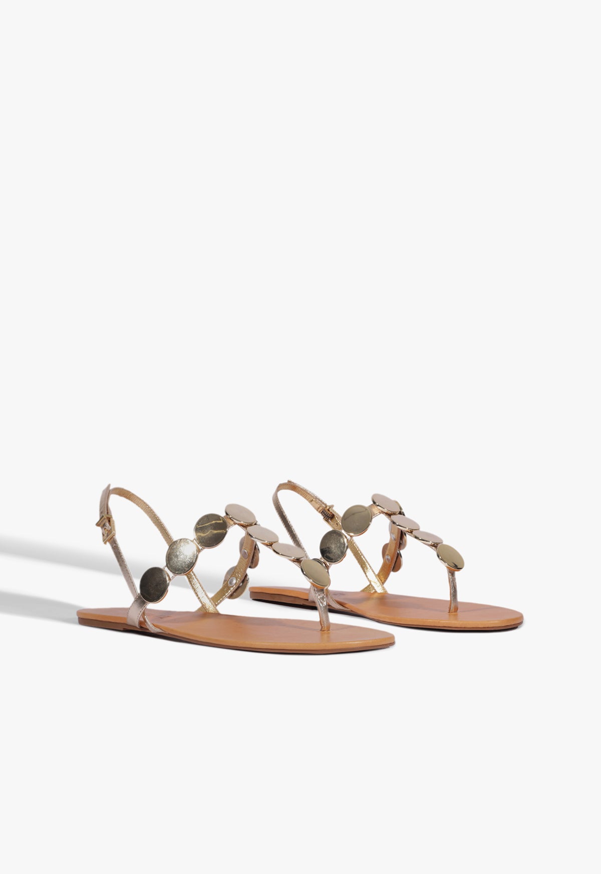 Acacia Gold Leather Sandal - Women's Comfortable Flat Sandals for Summer | Casual Walking, Beach Vacation & Outdoor Activities