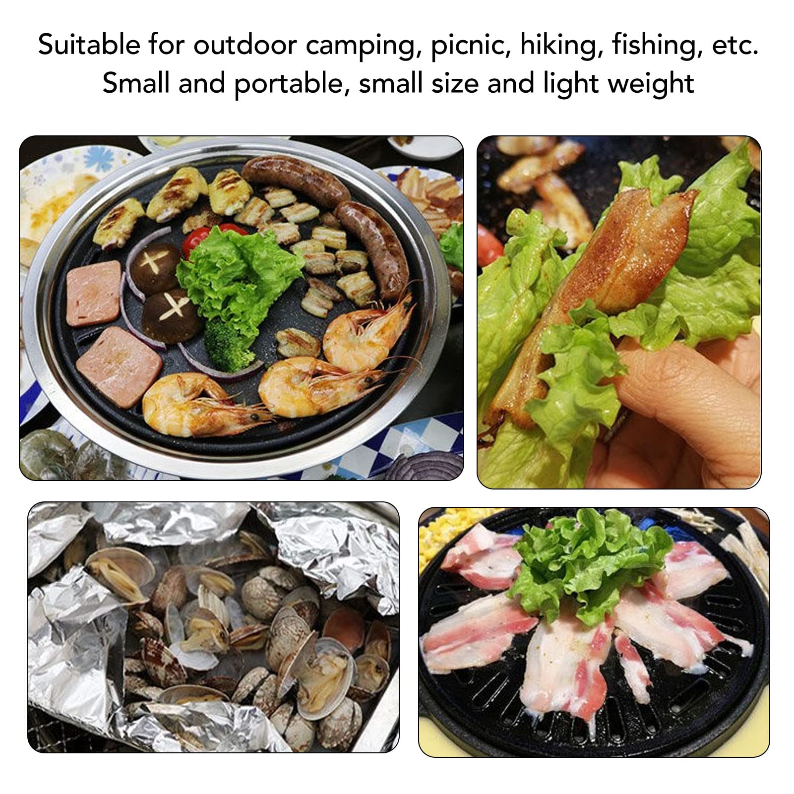 Portable Stainless Steel BBQ Grill for Outdoor Camping & Picnic