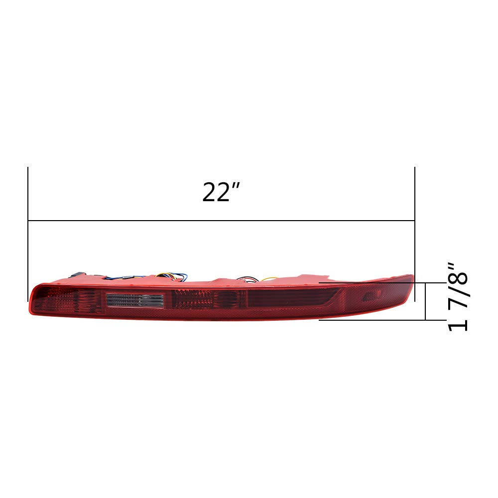 2006-2015 Audi Q7 Right Rear Lower Bumper Reflector Tail Light - US Version Compatible Replacement - Perfect for Night Safety & Parking Assistance
