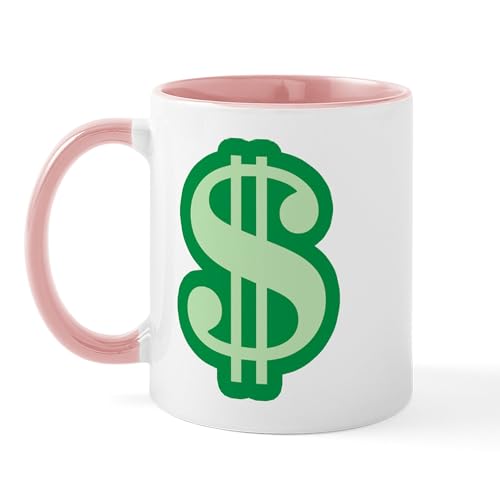 White/Pink Inside - Dollar Sign Mug