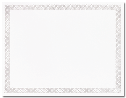 Premium Blank Certificates with Silver Foil Border - Elegant Braided Design for Awards, Diplomas & Recognition Documents - Perfect for Schools, Offices & Special Events