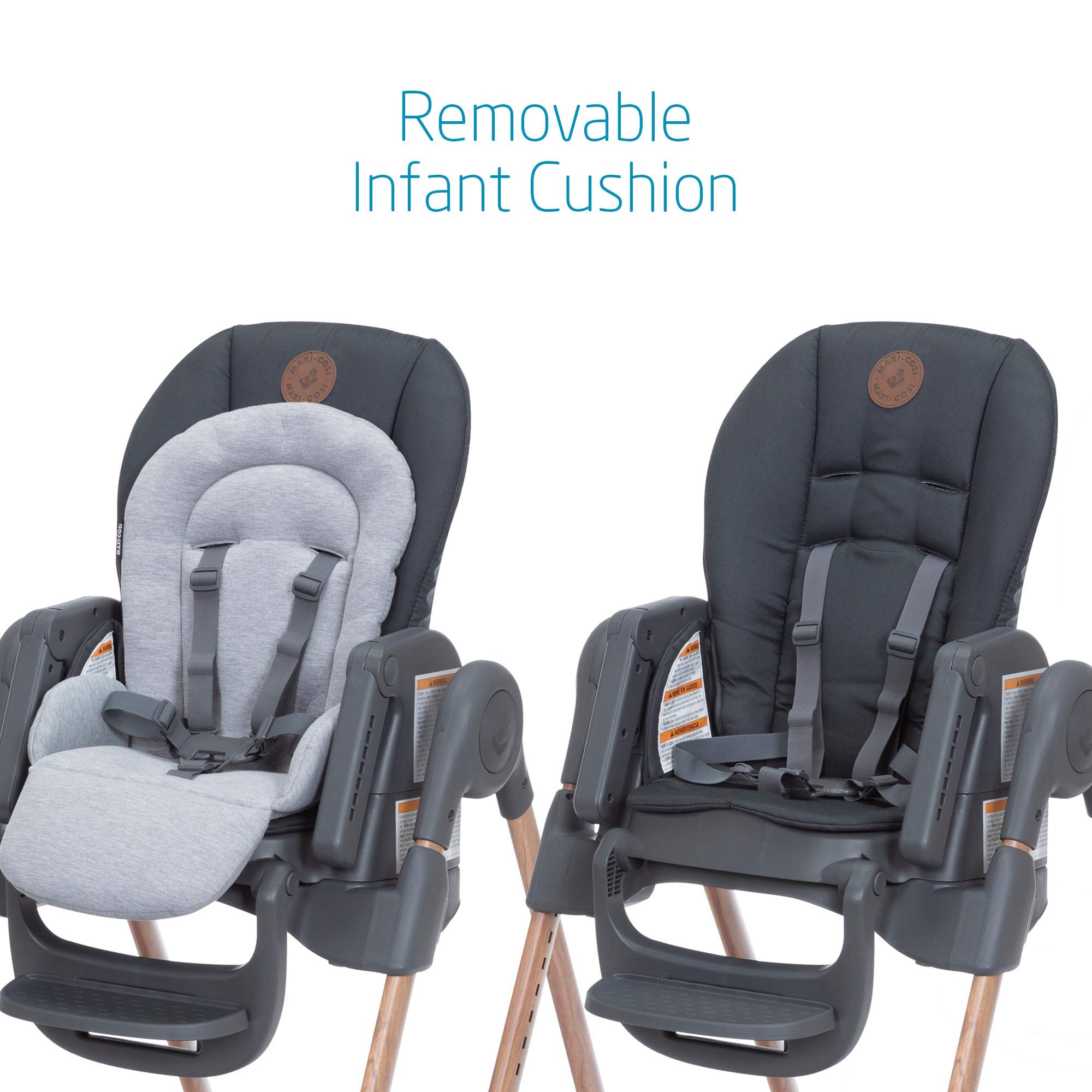 Maxi-Cosi 6-in-1 Minla Convertible High Chair - Adjustable Baby Feeding Seat with Removable Tray, Essential Graphite | Perfect for Dining, Weaning & Playtime at Home