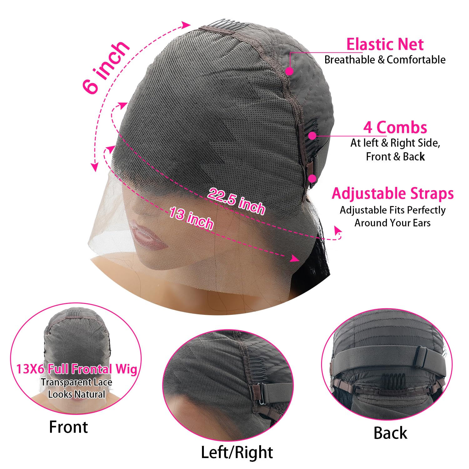 30 Inch 13x6 HD Transparent Glueless Lace Front Human Hair Wigs - 250% Density #1 Jet Black with Baby Hair for Women | Natural Look for Daily Wear, Cosplay & Special Occasions