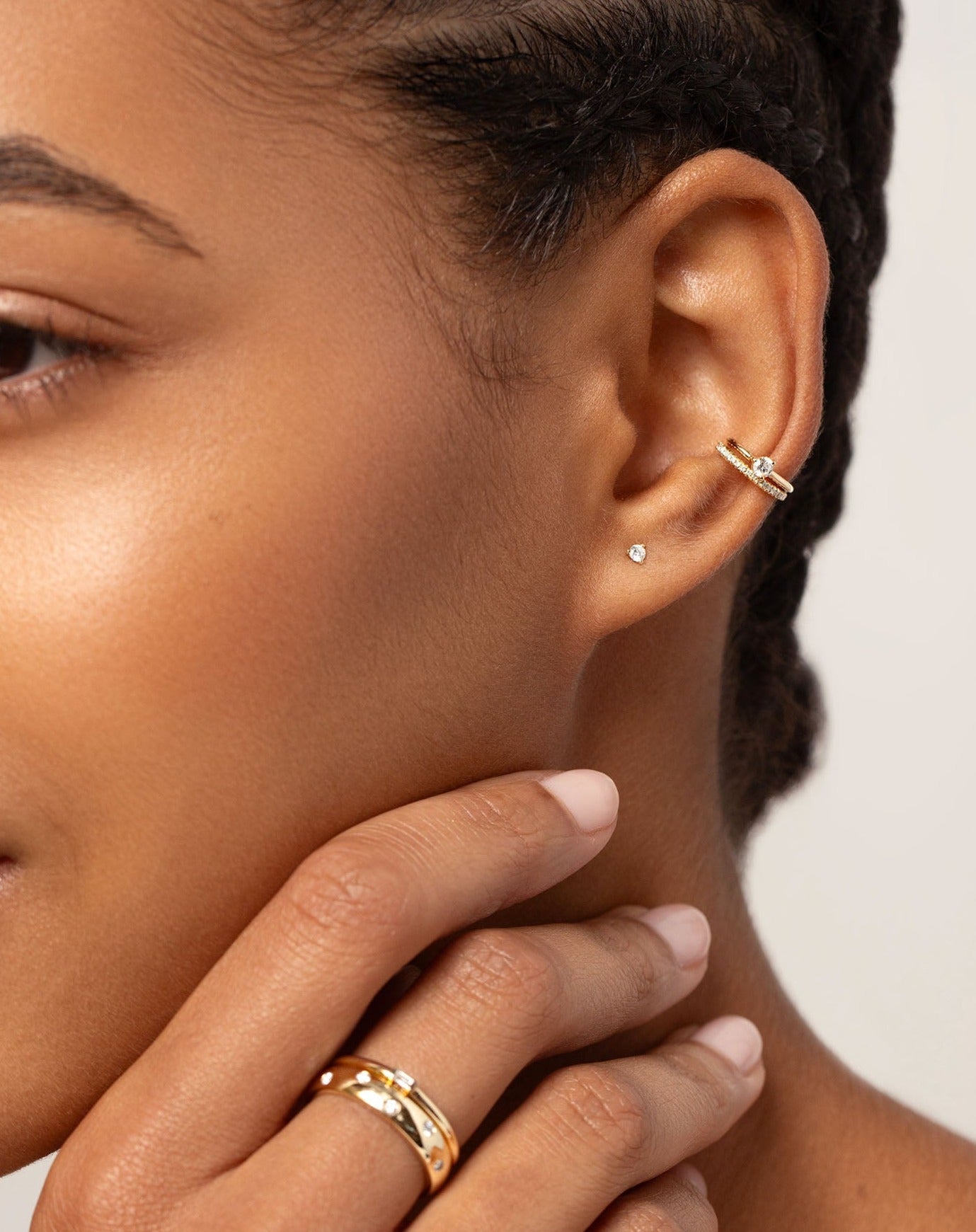 Diamond Ear Cuff for Women - Elegant Non-Piercing Ear Cuff Jewelry for Everyday Wear & Special Occasions