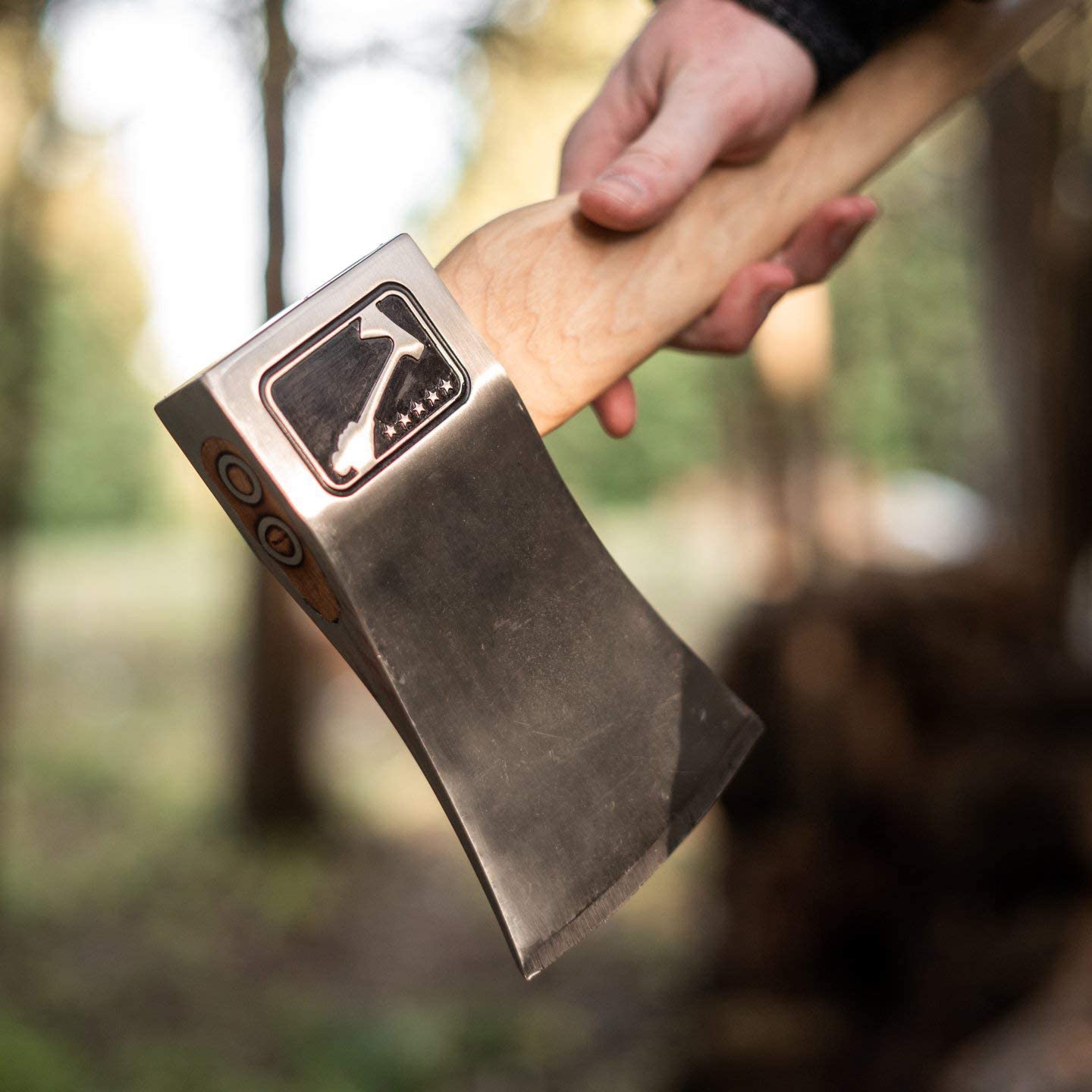 WATL Premium Competition Throwing Axe - Multi-Purpose Camping & Wood Splitting Axe with Nylon Sheath & Hickory Handle | Outdoor Survival, Backpacking, Target Practice