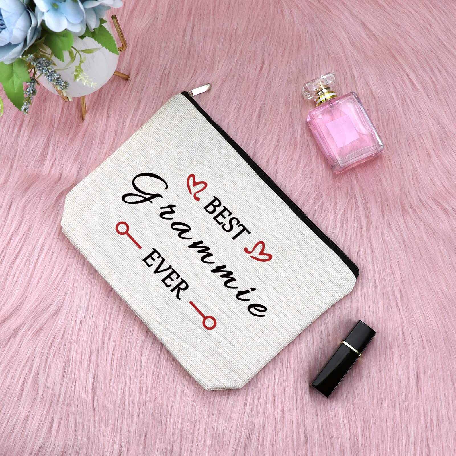 Stylish Makeup Bag for Grandma - Perfect Gift for Mother's Day, Birthday & Thank You | Cosmetic Travel Toiletry Pouch for Women | Great Gift from Granddaughter to Nana | Ideal for Travel, Spa Days & Special Occasions
