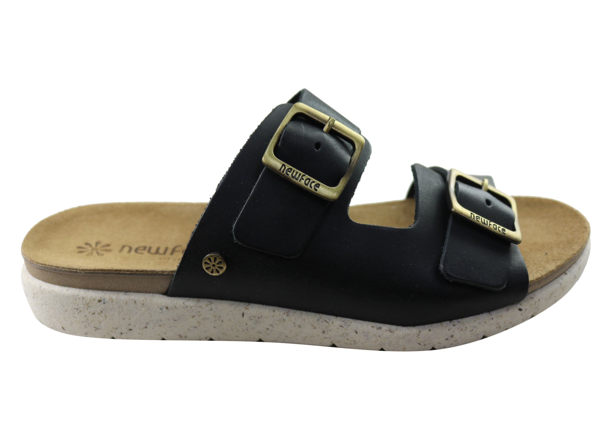 Lockia Women's Comfort Leather Slide Sandals - Handmade in Brazil - Perfect for Beach, Pool & Summer Casual Wear