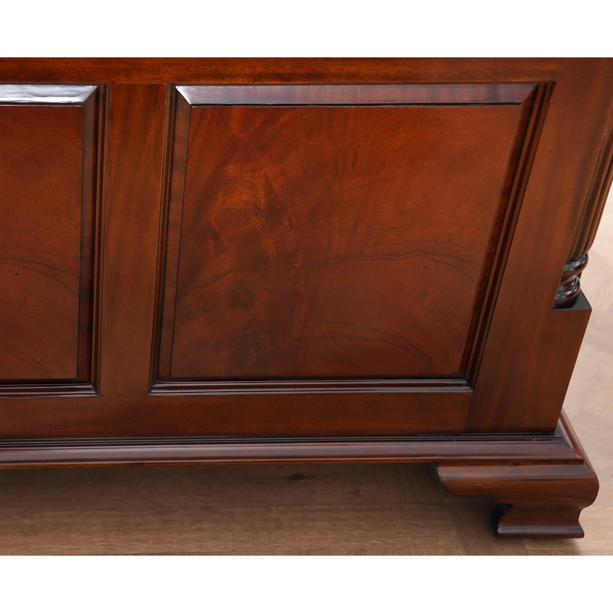 NOF075 Mahogany Partner Desk – Solid Wood Executive Office Desk for Home & Business | Perfect for Shared Workspaces, Home Offices & Conference Rooms