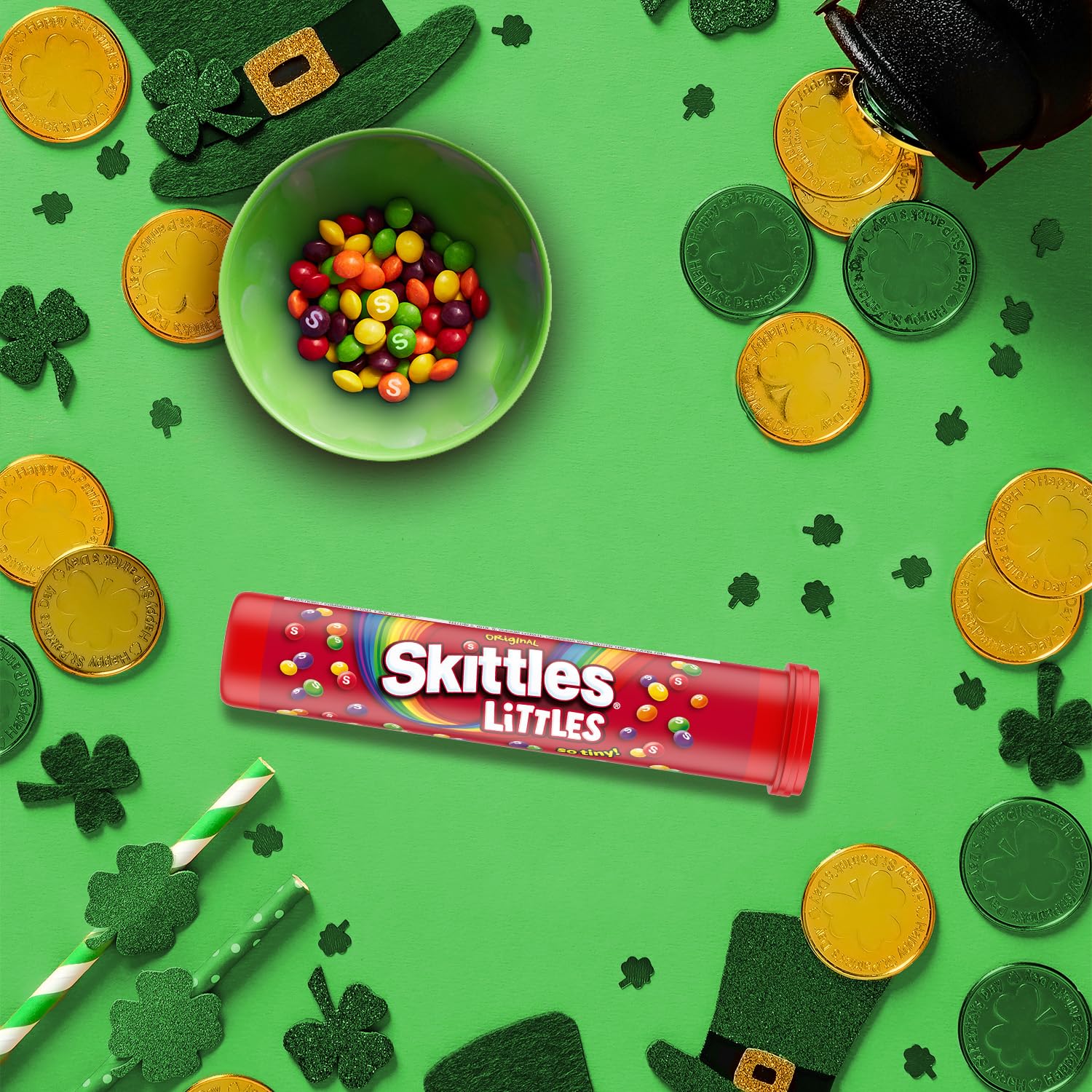Skittles Original Rainbow Chewy Candy Bulk 45.6 Oz (24 Count Mega Tubes) - Tiny Fruit-Flavored Candies for Parties, Holidays, Gifts & Office Sharing - Perfect for Halloween, Easter Baskets & Movie Nights