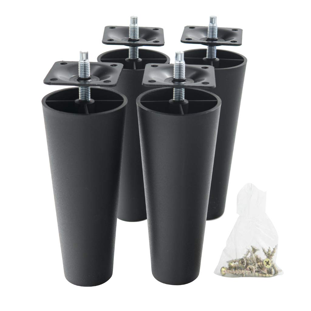 Fityle 4 Pack Furniture Legs - 145mm Replacement Couch Legs, Sofa Feet, Table Legs, Chair Legs & Bed Risers - Perfect for Home Office, Living Room & Bedroom Furniture Upgrade