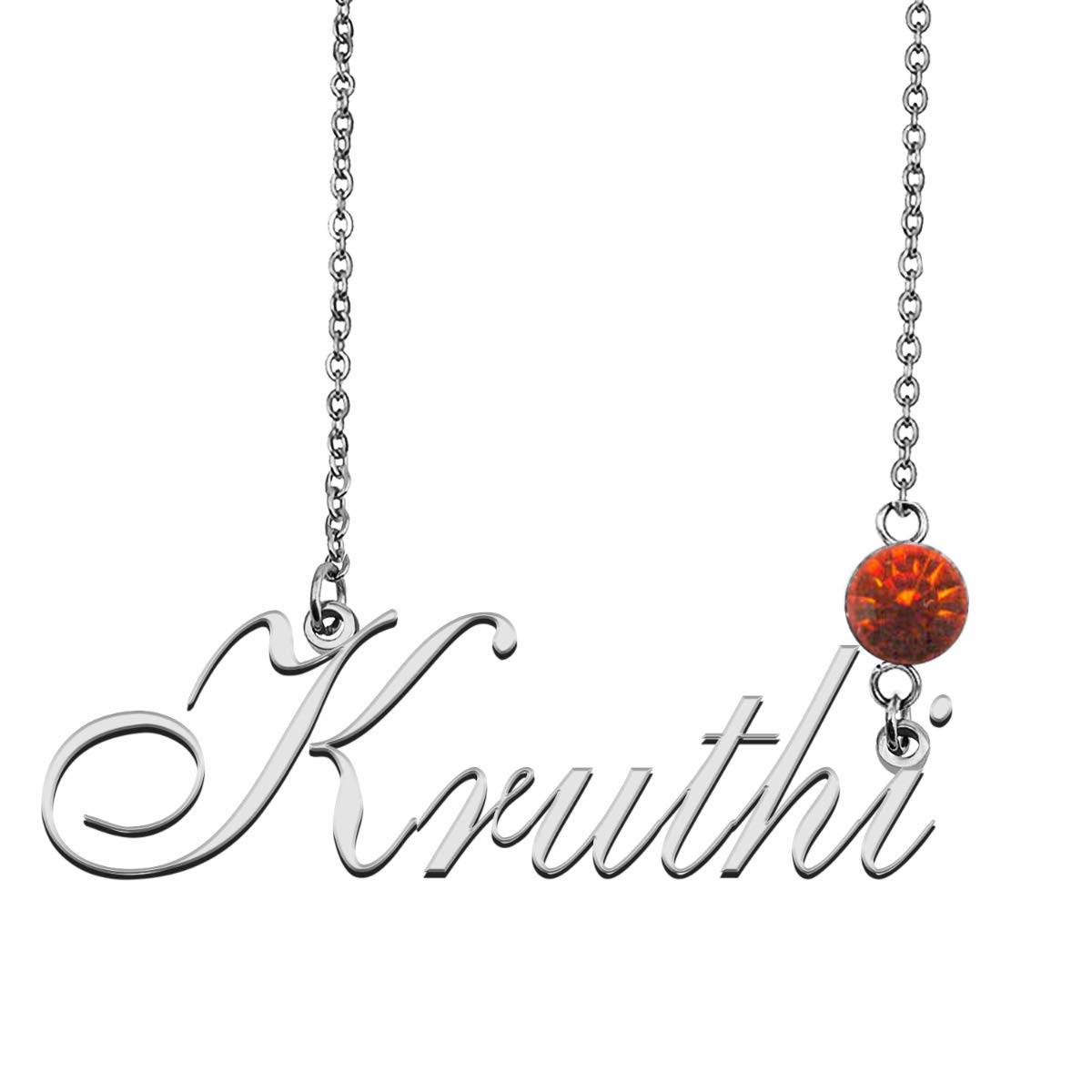 Personalized Silver Name Necklace with Delicate Birthstone Charm - Perfect Gift for Her Birthday, Anniversary & Special Occasions