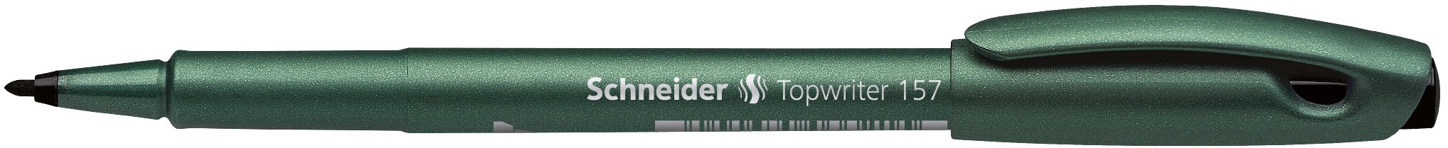 Schneider Topwriter 157 Black Wide Fiber Tip Pen - 0.8mm Round Felt Tip Marker for Writing, Sketching & Bullet Journaling - Premium Quality Office & School Supplies (1-Pack)