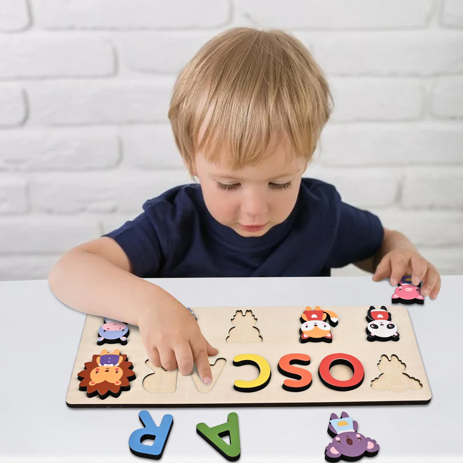 Personalized Wooden Name Puzzles for Kids - Handmade Custom Name Puzzles for Boys & Girls - Unique Baby Gifts, Toddler Learning Toys & Educational Birthday Presents - Perfect for Nursery Decor, Early Childhood Development & Montessori Playtime