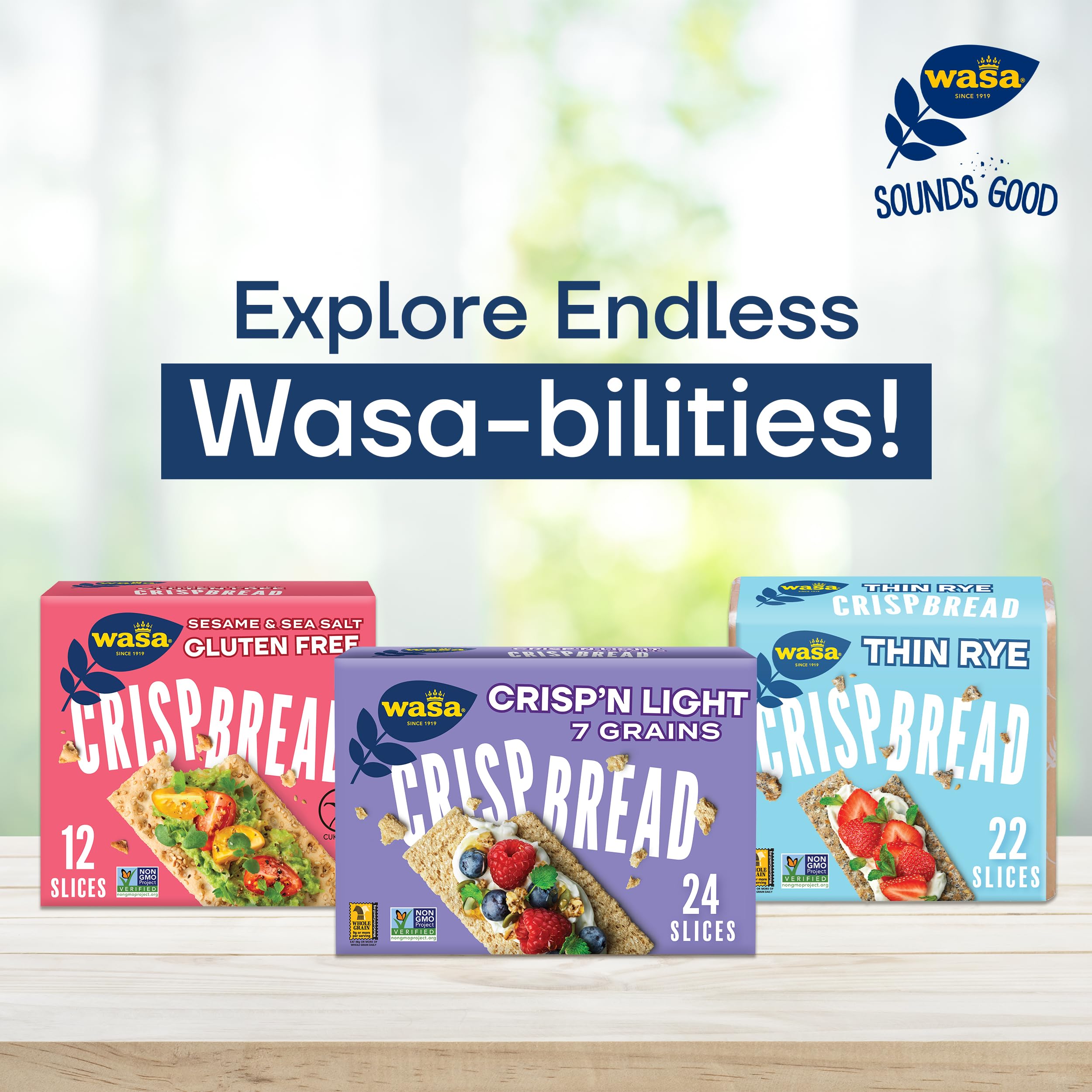 Wasa Gluten Free Original Crispbread - 5.4 oz (10 Pack) | Healthy Non-GMO Crackers & Snacks | Perfect for Keto Diet, Weight Loss & Office Lunch