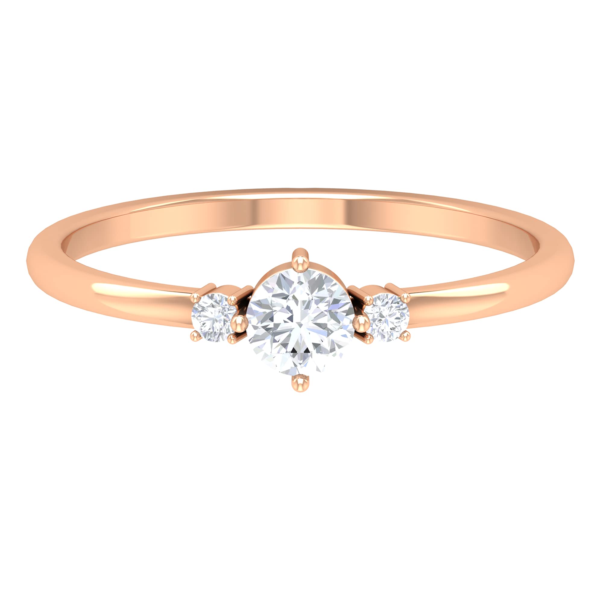 1/4 CT Certified Diamond Promise Ring for Women - April Birthstone, 14K Solid Gold White Gold Engagement Ring - Perfect for Anniversaries, Proposals & Special Occasions