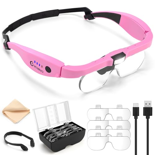 Pink Magnifying Glass With Light