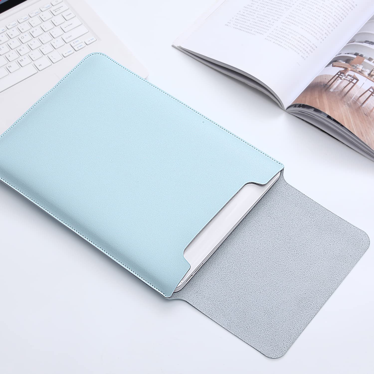 MAYCARI 15.6-16 Inch Laptop Sleeve Case with Dog & Butterfly Painting - Compatible with MacBook Pro 16
