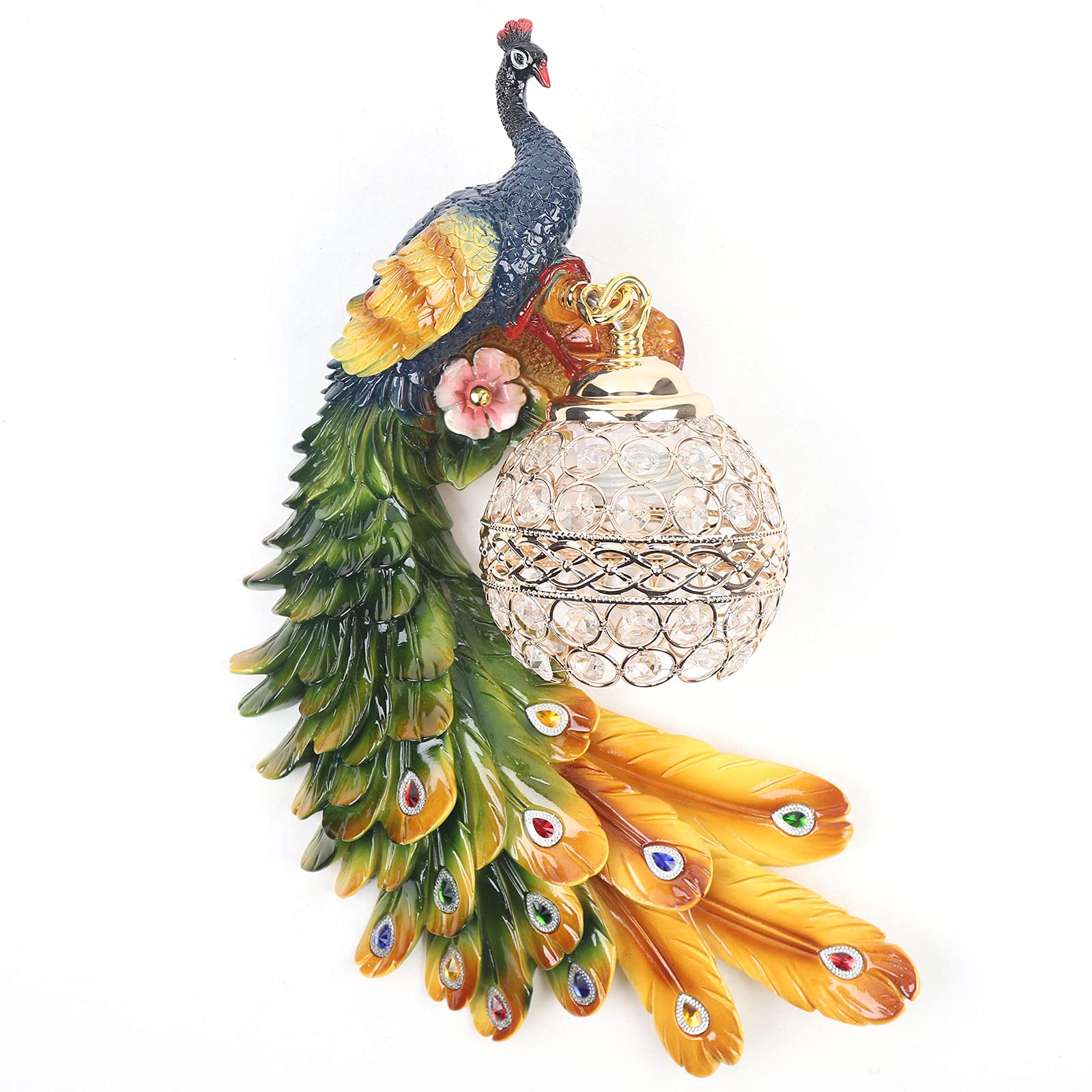 TFCFL Peacock Wall Lamp - Elegant Wall Sconce Lighting Fixture for Home Decor | Perfect for Dining Room, Living Room & Bedroom Background Lighting