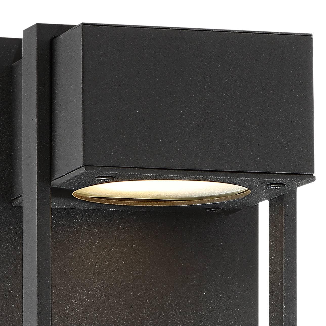 Possini Euro Design Pavel Modern Wall Sconce - Textured Black Hardwired 9.5