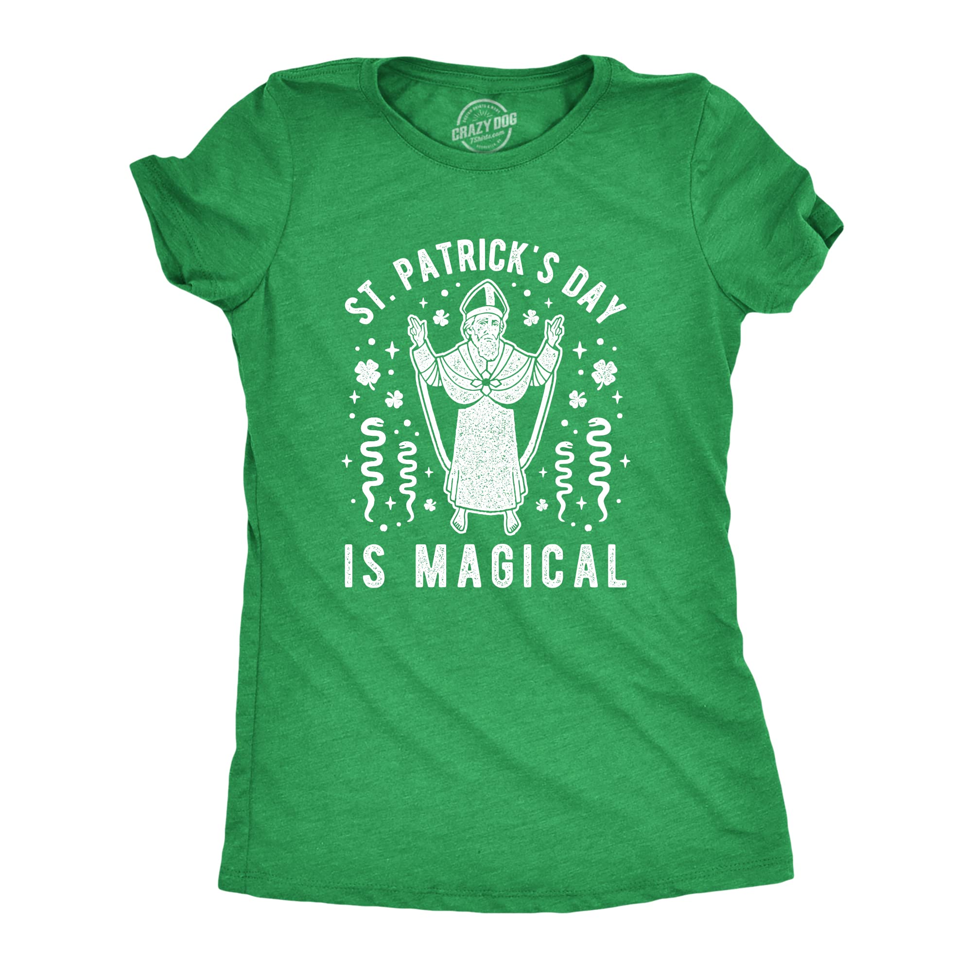 Funny St. Patrick's Day T-Shirt for Women - Magical Novelty Graphic Tee - Perfect for Parades & Irish-Themed Parties