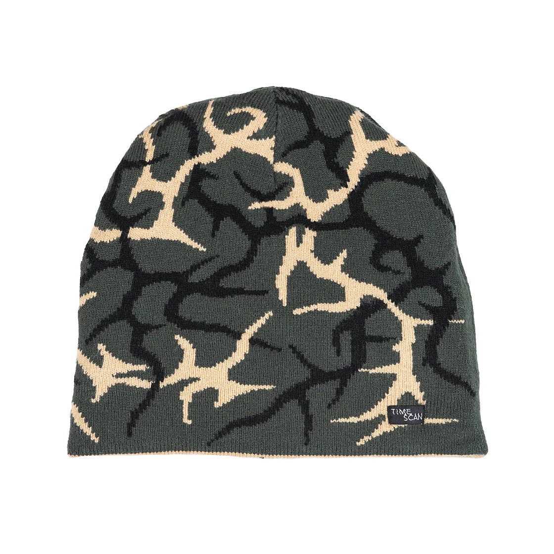 Timescan Synapse Reversible Beanie - Winter Knit Hat for Men & Women - Warm Fleece Lined Skull Cap for Outdoor Activities, Running, Hiking & Casual Wear