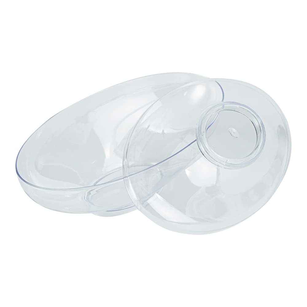 5.5 oz Clear Disposable Plastic Deli Cups with Lids - 100 Pack Oval Fruit & Appetizer Containers for Snacks, Desserts, Catering, Weddings & Birthday Parties | Perfect for Food Service, Takeout, Picnics & Party Plating