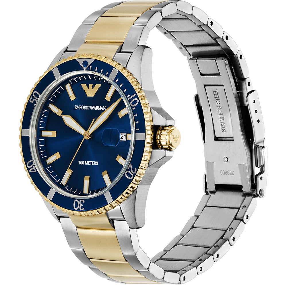 Emporio Armani AR11682 World Explorer Watch - Luxury Stainless Steel Chronograph for Men | Perfect for Business, Travel & Formal Occasions