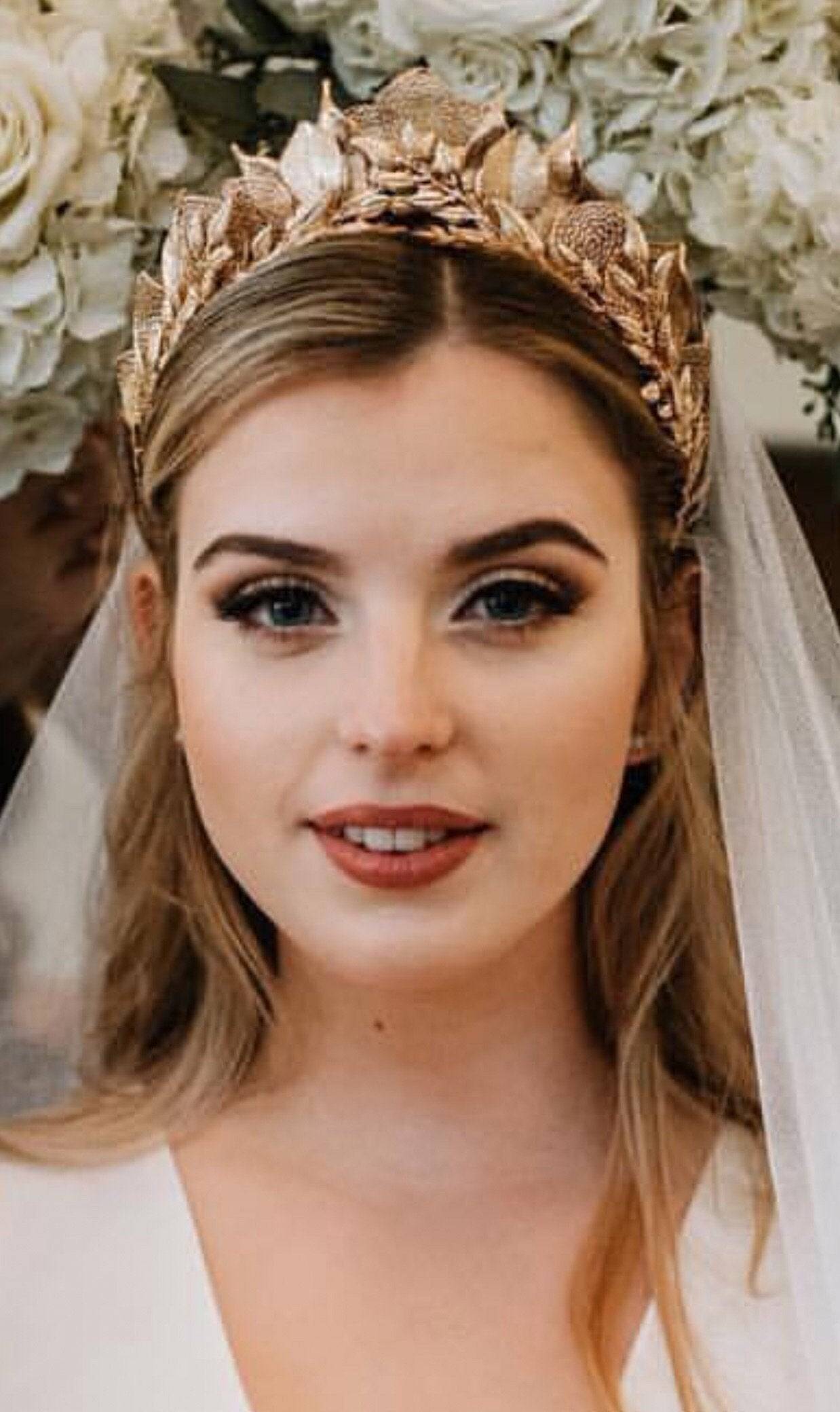 Bespoke Beauty and the Beast Inspired CORTLAND Gilded Leaves Tiara for Alyssa - Perfect for Cosplay, Costume Parties & Disney Themed Events