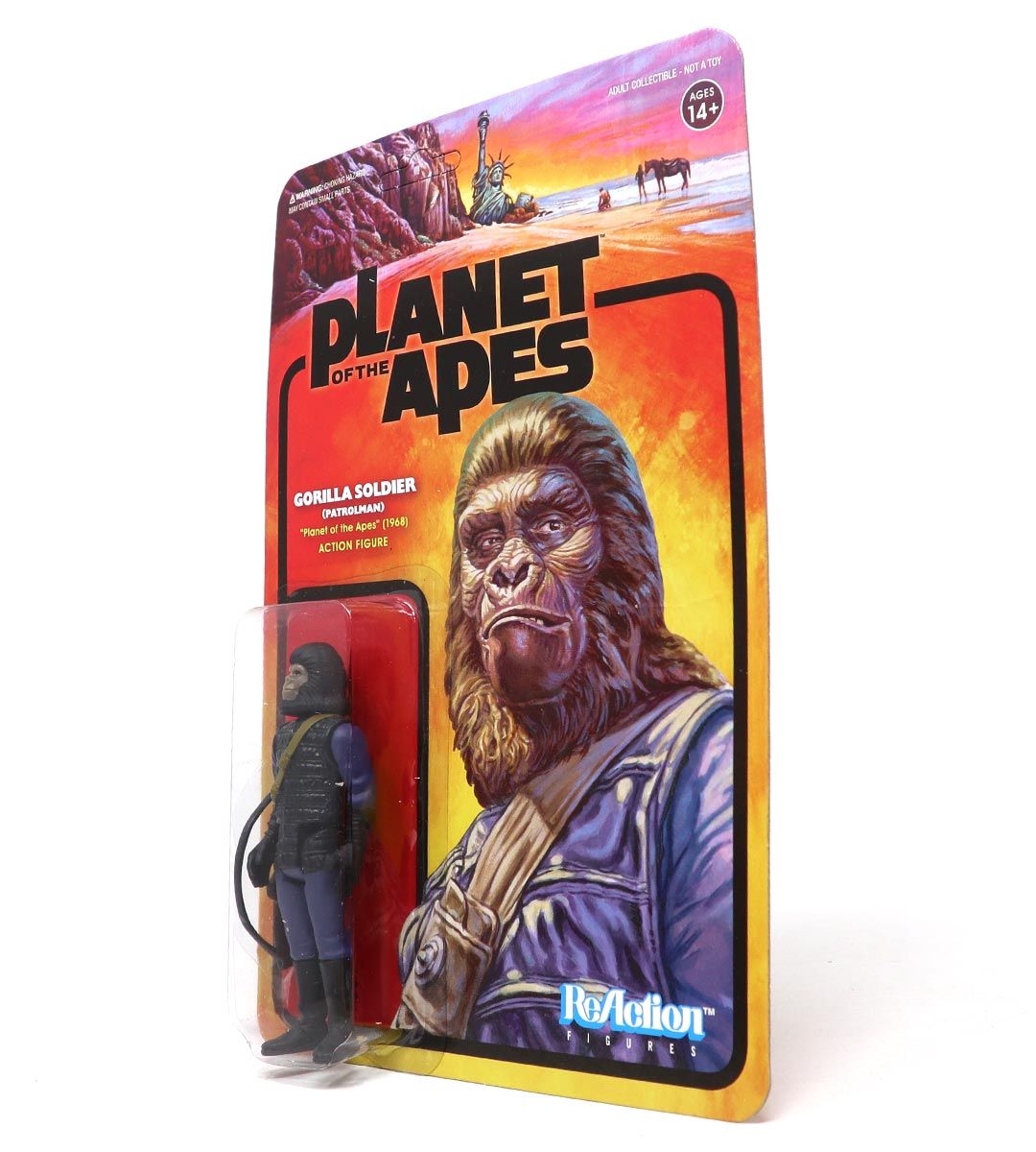 Gorilla Soldier Patrolman ReAction Figure - Collectible Toy for Display, Action Scenes & Pop Culture Fans