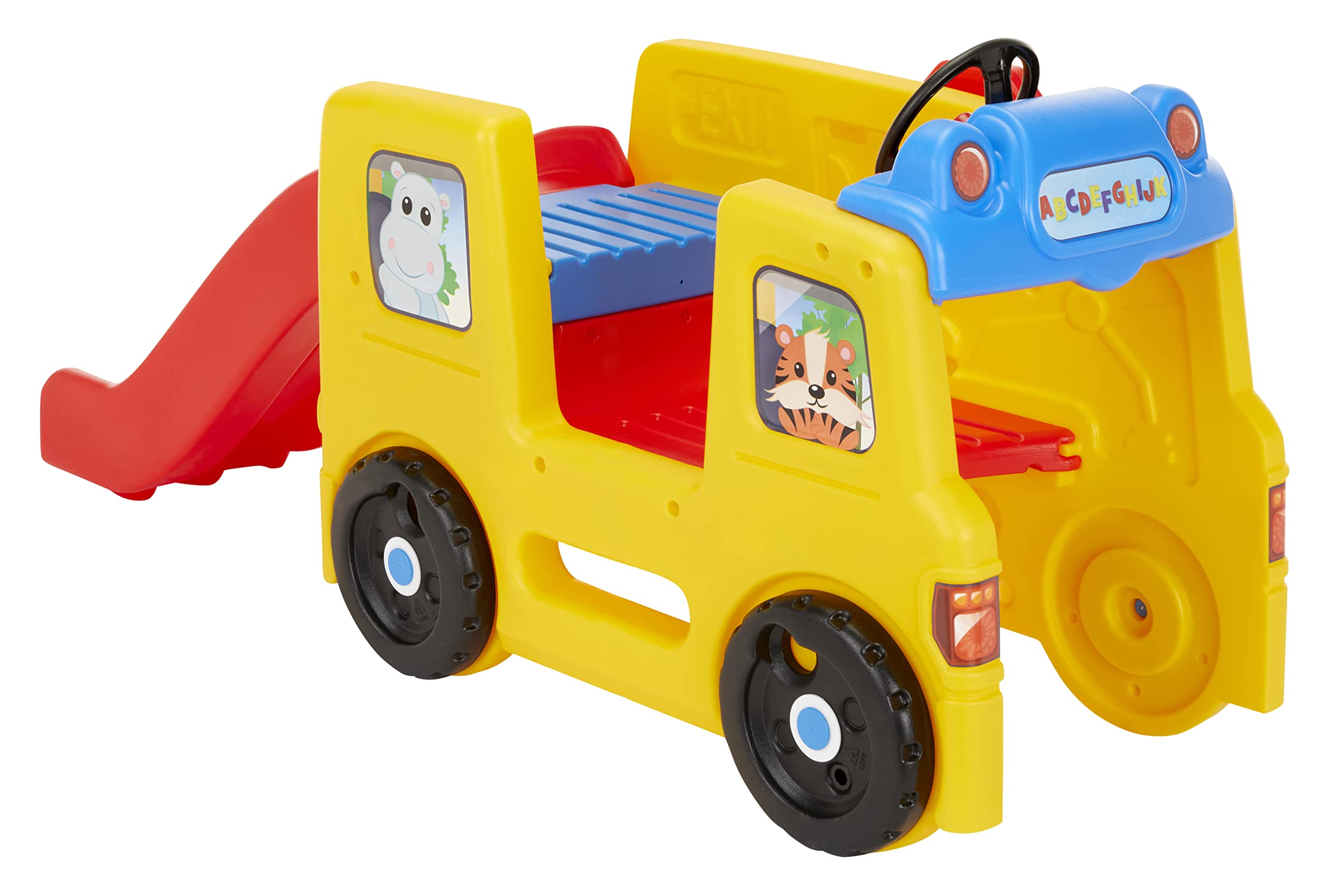 Little Tikes School Bus Climber - Outdoor Playhouse for Kids Ages 2-5 Years | Durable Plastic Slide & Climbing Toy for Backyard, Park, or Daycare Playtime