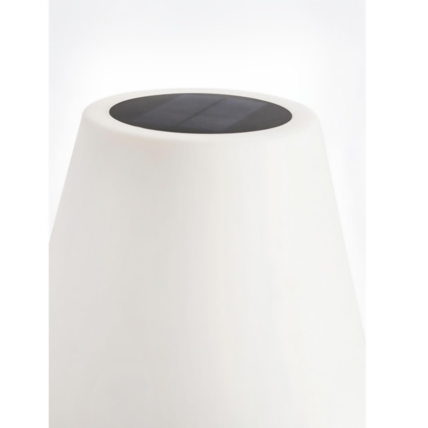 Bizzotto PIANTANA Solar-Powered LED Speaker with White Base - Outdoor Garden, Patio, and Poolside Lighting & Music for Parties, Events, and Relaxation