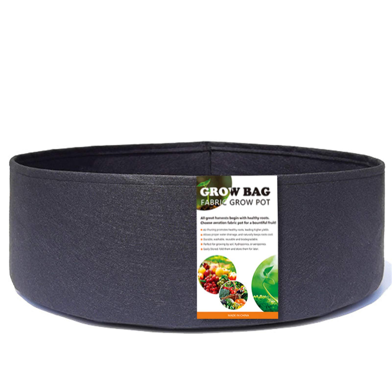 2-Pack 15 Gallon Heavy Duty Thickened Non-Woven Aeration Fabric Plant Grow Bags - Durable Gardening Pots for Vegetables, Flowers & Herbs - Ideal for Indoor/Outdoor Planting, Balcony Gardens & Urban Farming