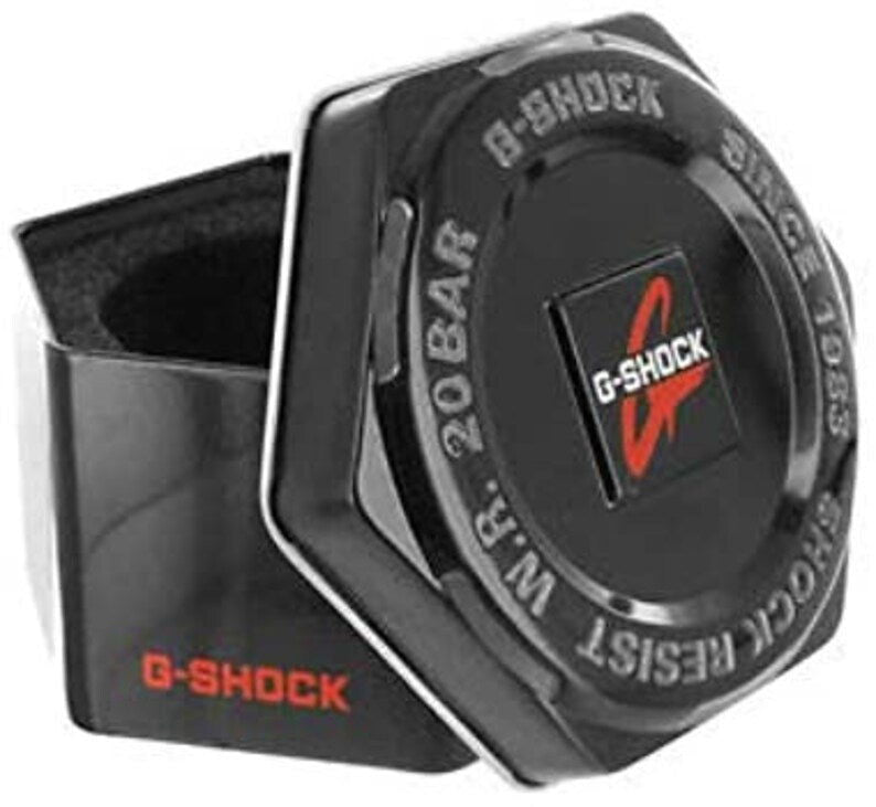 G Shock Blue & Orange Iced Out Bezel Analog Digital Watch - Stylish Durable Sports Watch for Men, Perfect for Outdoor Activities, Workouts & Everyday Wear