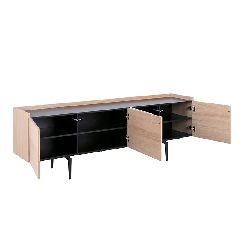 BROGAN 200cm Natural Wood Sideboard Buffet Cabinet for Dining Room - Stylish Storage Solution for Home Decor & Entertaining