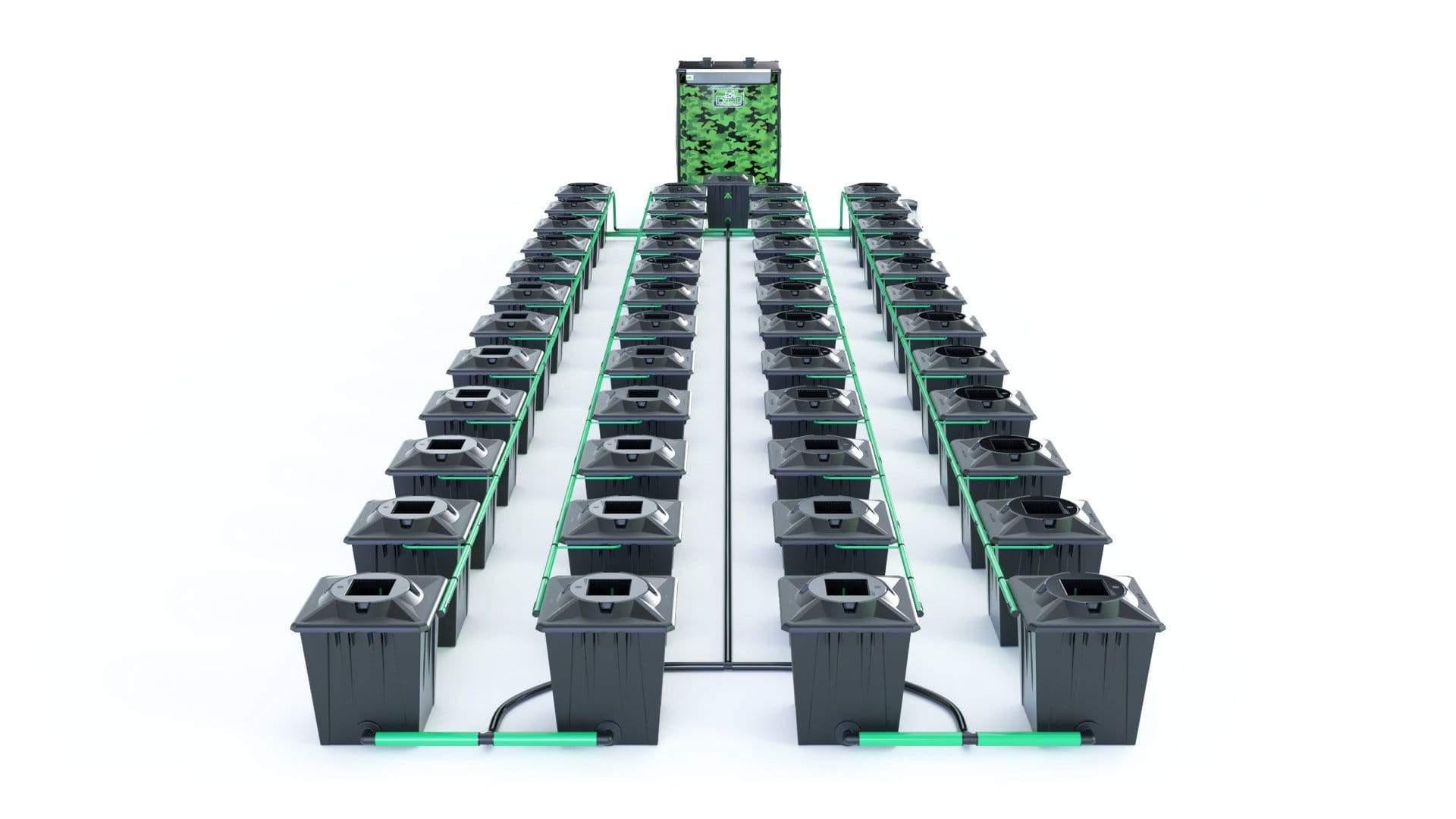 Alien RDWC Hydroponic System - 48 Pot 20L Black Series for Indoor Plant Growing | Perfect for Commercial Cannabis Cultivation & Large-Scale Hydroponic Farms