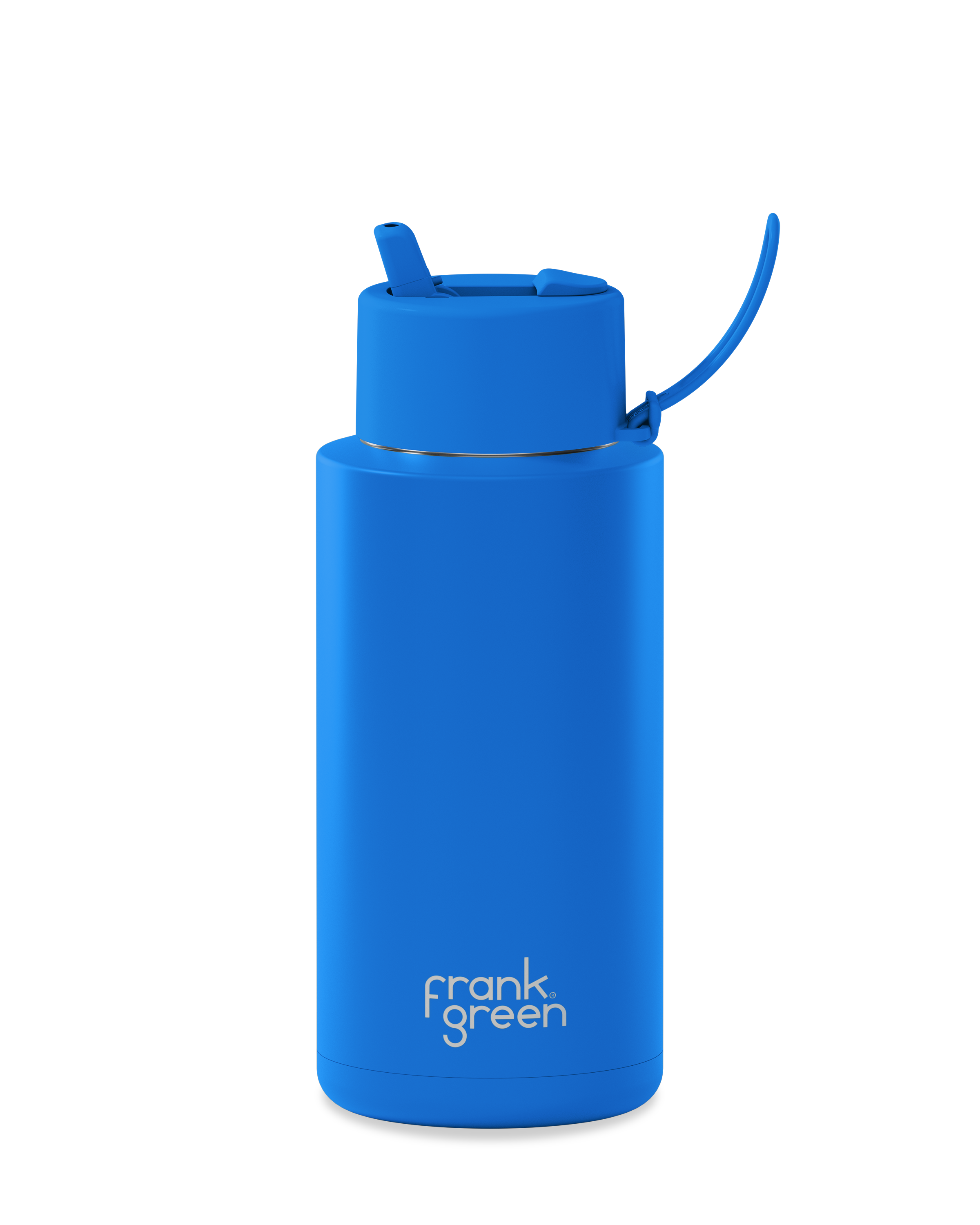 Eco-Friendly Ceramic Reusable Water Bottle 34oz (1000ml) - Blue Lagoon Color, Leak-Proof & BPA-Free for Gym, Hiking, Office & Travel Hydration