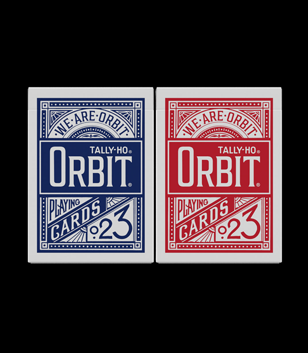 Orbit Tally Ho Circle Red Playing Cards - Premium Quality Poker Cards for Magic Tricks, Cardistry & Casino Games - Perfect for Card Players, Magicians & Collectors