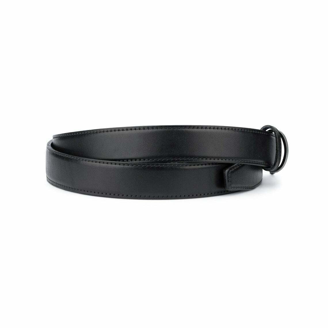 30mm Black Full Grain Leather Belt Strap Replacement for Ferragamo Men's Belts | Durable & Stylish Accessory for Office, Dress Pants & Formal Occasions